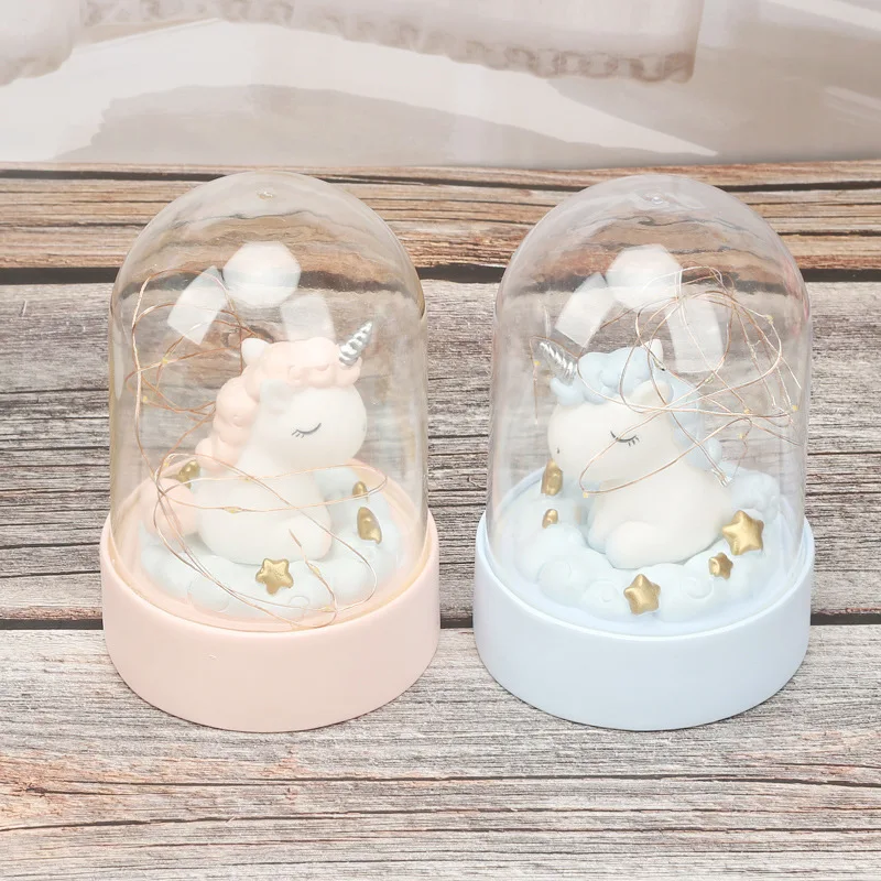 Cartoon LED Night Light Luminaria Garland Fairy String Lights Novelty Unicorn Night Lamp Bedside Lamp For Kids Christmas New Year Gift (1)