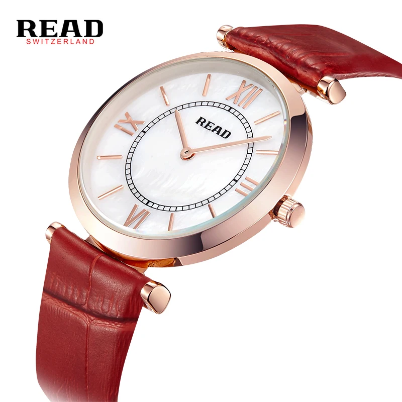 

READ New ladies watches white leather belt female Simple Roman surface round 7 mm thin thickness Christmas gift 28057 Watchwrist