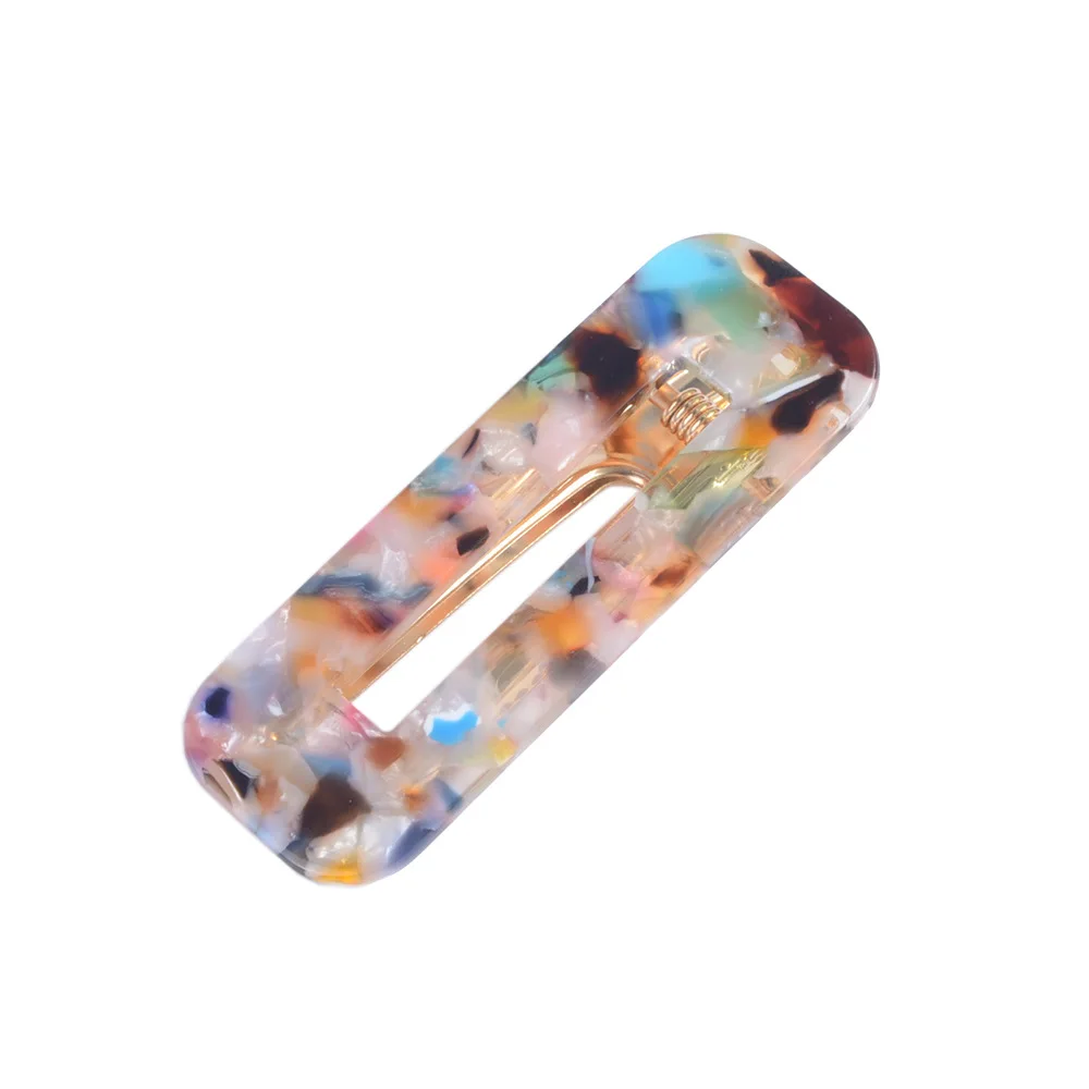Acetate Hairpins Fashion hair jewelry for women french barrettes Girl Vintage Acrylic Leopard Hair pins Duckbill Hairgrips (4)