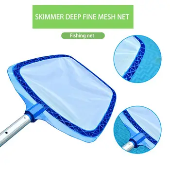 

Aluminum Plastic Swimming Pool Net Leaf Rake Mesh Skimmer Telescopic Pole Pools Spas Lightweight Cleaning Tool
