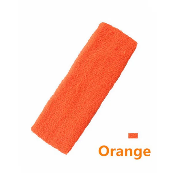 1 шт. качественный хлопковый спортивный напульсник унисекс повязка на голову для бега баскетбольная лента для волос при занятиях йогой эластичная повязка на голову спортивная безопасность - Цвет: Orange