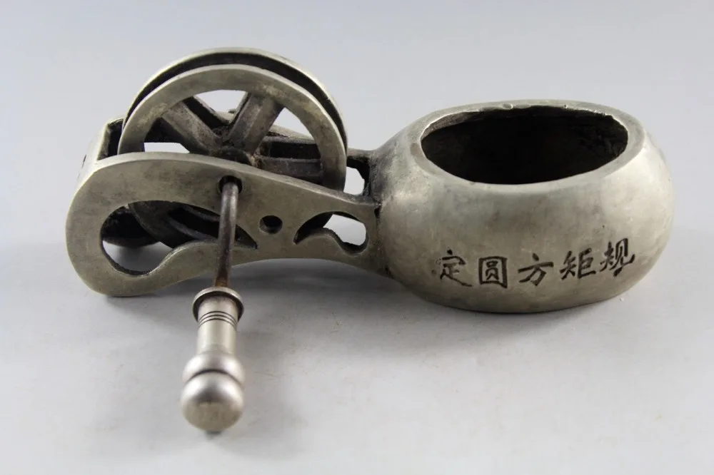 

christmas Chinese collection ancient measuring tool old Tibetan silver Ink fountain halloween