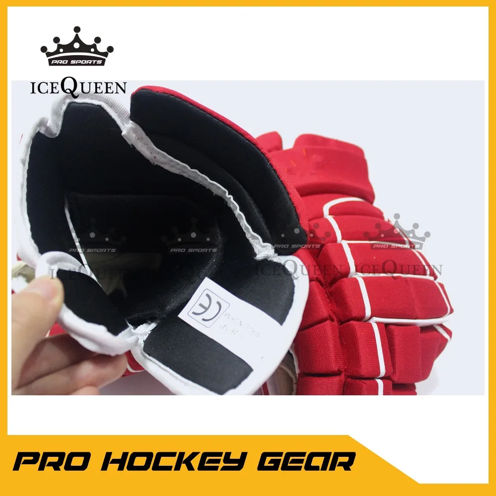 Pro 14''senior супер легкий Красный Хоккей перчатки старший Бесплатная