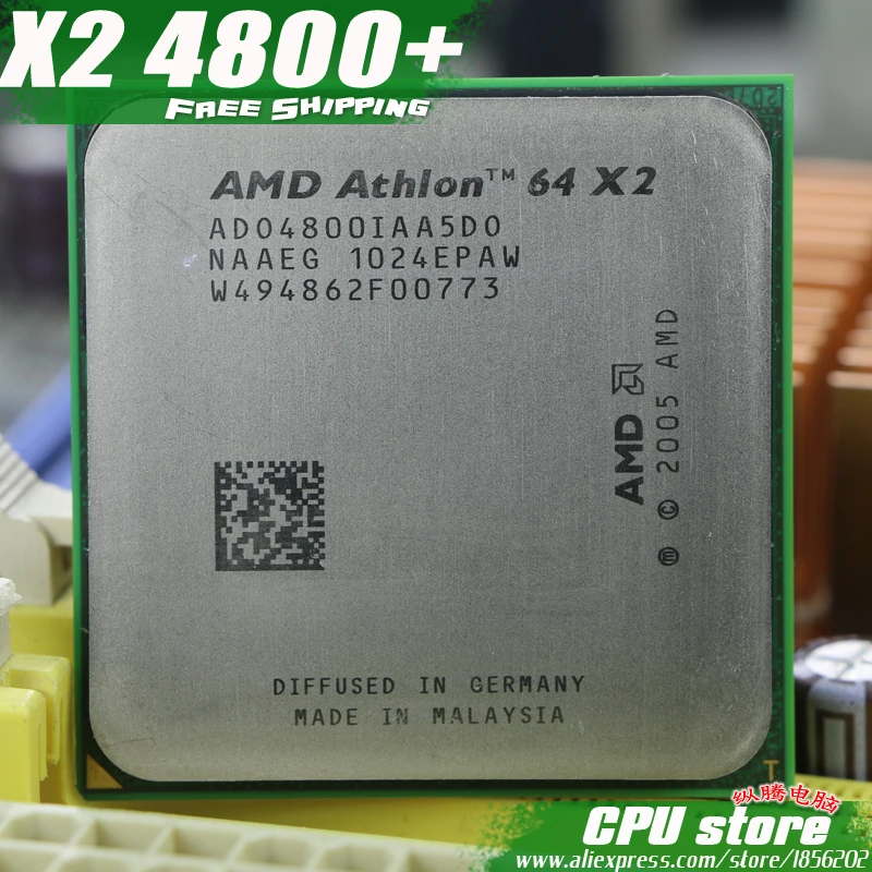

AMD Athlon 64 X2 4800+ CPU Processor (2.5Ghz/ 1M /1000GHz) Socket am2 (working 100% Free Shipping) 940 pin ,sell X2 4600+ 5000+