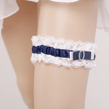 Свадебные Подвязки, стразы, кружевная лента, бант, синие сексуальные подвязки, набор из 2 предметов для женщин/невесты, кольцо на бедро, подвязка для ног невесты