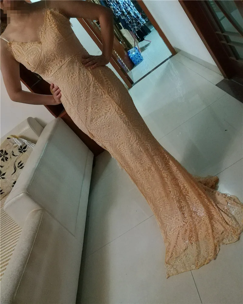 ADEWEL 2017 Elegant Spaghetti Strap Split Long Party Dress Women Vintage Open Back Formal Dresses Sexy Lace Dress (6)