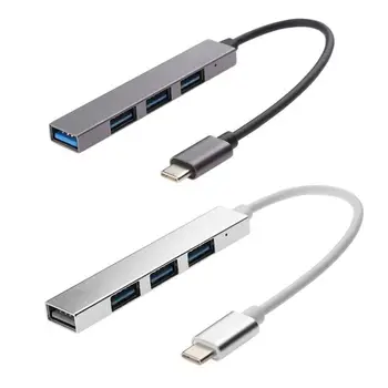 

VODOOL Mini USB-C HUB Type-C to 4 Port USB2.0 HUB OTG Adapter Converter Splitter Cable Cord for Macbook PC Laptop Notebook