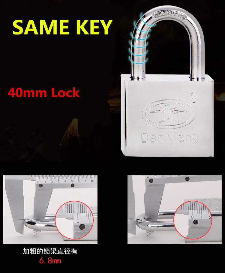 Us 4 51 17 Off 2 Pcs Same Key 40mm Stainless Steel Waterproof Antirust Multifunctional Padlock Anti Theft Lock Pry Door Lock Unlocked Head In Locks