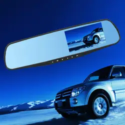 4.3 дюймов автомобиля Камера hd синий Зеркало заднего вида цифрового видео Регистраторы Широкий формат Ночное видение me3l