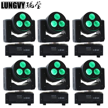 

Free Shipping 6pcs/Lot CREE 3x20w RGBW 4IN1 Beam Moving Head Led for DJ Party Disco Nightclub Bar light