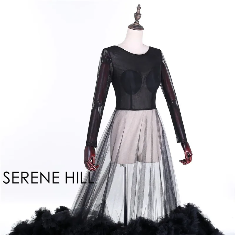 Сексуальное прозрачное Облачное свадебное платье с длинными рукавами, иллюзионное свадебное платье с длинными рукавами, реальное изображение, Serene hilm HA2047