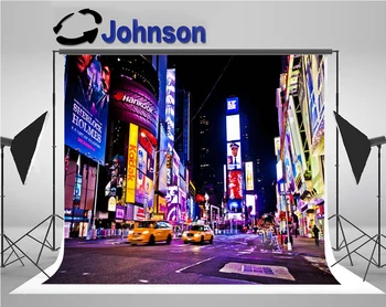 

New York City night times square backdrop Vinyl cloth High quality Computer print party background