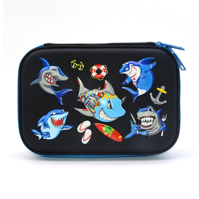 Чехол для карандашей с акулой EVA estuche escolar из искусственной кожи trousse scolaire stylo Kawaii чехол для ручек с изображением рыбы и единорога, пенал kalem kutusu