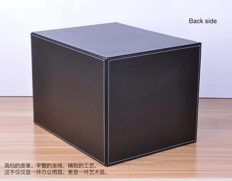 wood leather 3-drawer A4 desktop file cabinet office table document magazine holder organizer file tray filing stand drawer 623A