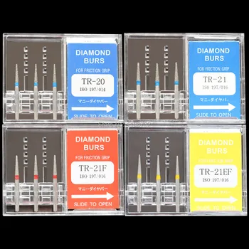 

10 Boxes(30 Pcs) Dental Diamond Burs TR-21/TR-21F/TR-21EF/TR-24/TR-62C Polisher Drill FG1.6mm High Speed Handpiece DIA-BURS