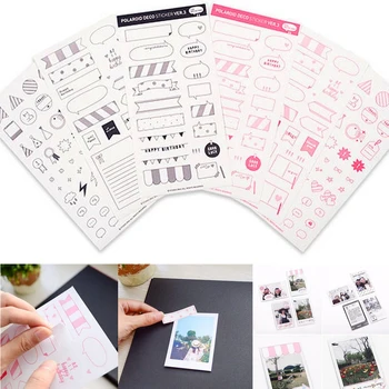 

6 sheets/lot calendar paper sticker DIY scrapbooking polaroid diary album sticker stationery school supplies