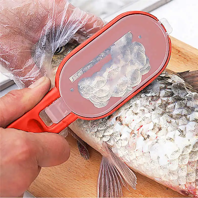 1Pcs Practical Fish Scale Remover Plastic Descaler Cleaning Scraper Kitchen Fruit Vegetable Peeler Useful Scraper Accessories #2 (7)