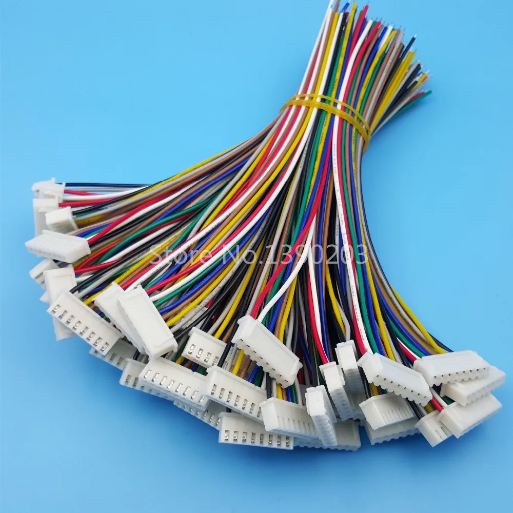 50 комплектов XH шаг 2 54 мм 8Pin 8 проводов одноголовый провод к разъему платы 15 см 24AWG с