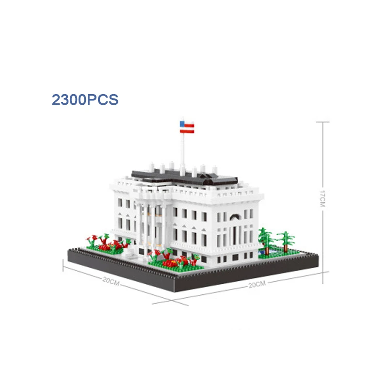

World famous Modern Architecture nanoblock United States Washington D.C. White House presidential Office micro diamond block toy