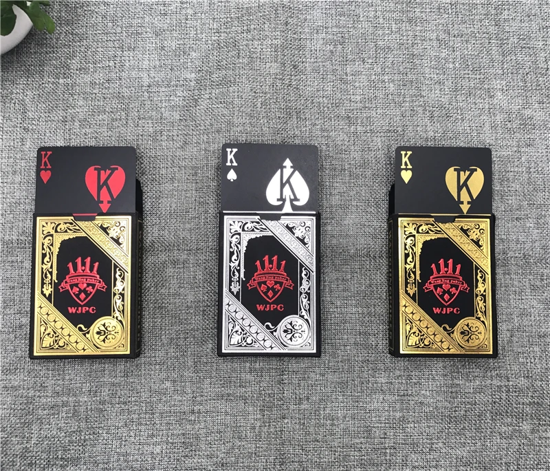 Водостойкий пластиковый ПВХ игральные карты покер чистый черный цвет покер карты классические фокусы инструмент 3 цвета красный/серебристый/золотой