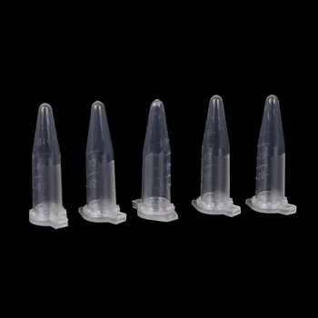 

0.5 ML 50pcs Clear Micro Plastic Test Tube Centrifuge Vial Snap Cap Container for Laboratory Sample Specimen Lab Supplies