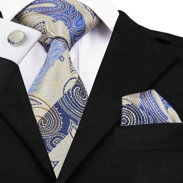 SN-492 синий Oldlace новинка галстук, носовой платок, запонки наборы Для мужчин's 100% шелковые галстуки для Для мужчин формальный свадебный