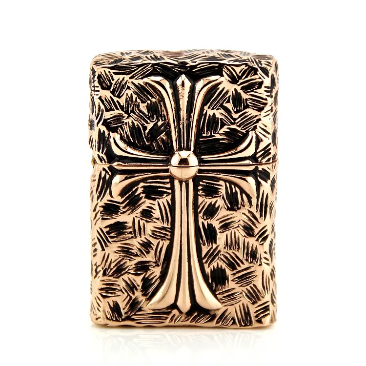 

ZORRO Cross Armor carving Gas Cigarette Lighter Cigarettes Kerosene Flint Petrol Vintage Gasoline Oil Petrol Refillable