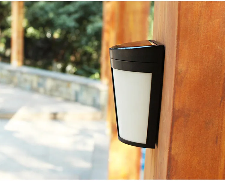 DE.SOUL LED Solar Power Wall Light Outdoor Waterproof Energy Saving Street Yard Path Home Garden Security Lamp 05