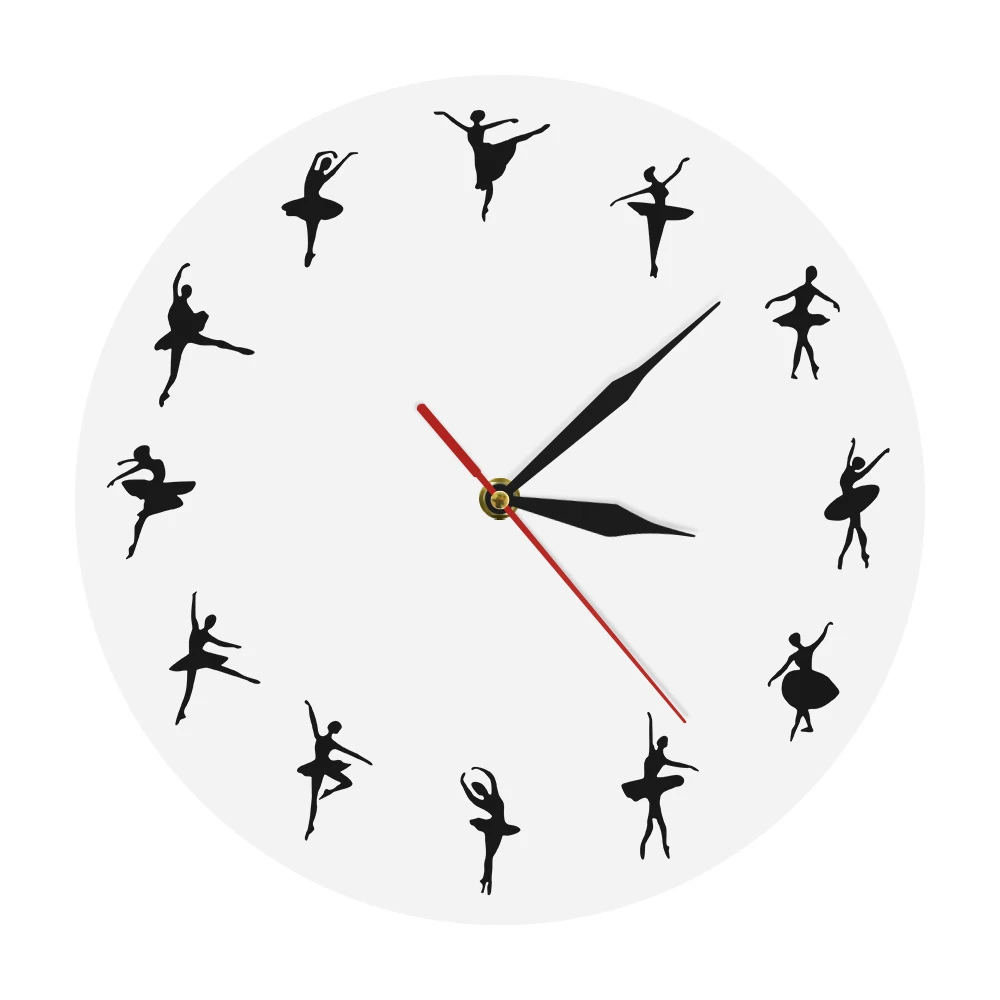 ساعة حائط راقصة باليه شخصية صورة ظلية رقص فتاة ديكور منزلي حديث وفريد من نوعه Modern Home Decor Clock Dancewall Clocks Unique Aliexpress