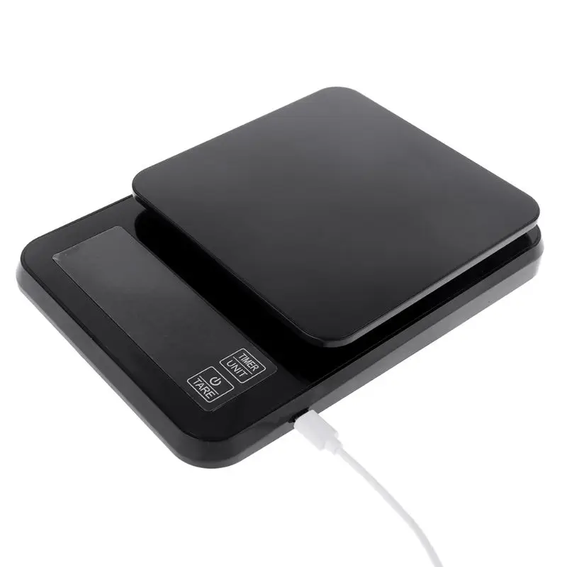 

5kg Digital Drip Coffee Scale with Timer 5000g/0.1g Kitchen Scales USB Electronic Food Scale