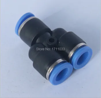 

1/4" pneumatic quick tube fitting Y type plastic pipe rubber coupling