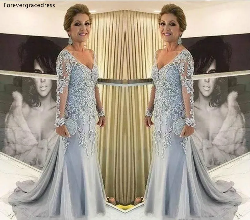 Vestidos Elegantes de manga larga para madre de novia, vestidos de fiesta de boda formales con cuello de pico Vintage, invitados, talla grande, hechos a medida, 2019 - AliExpress Bodas eventos