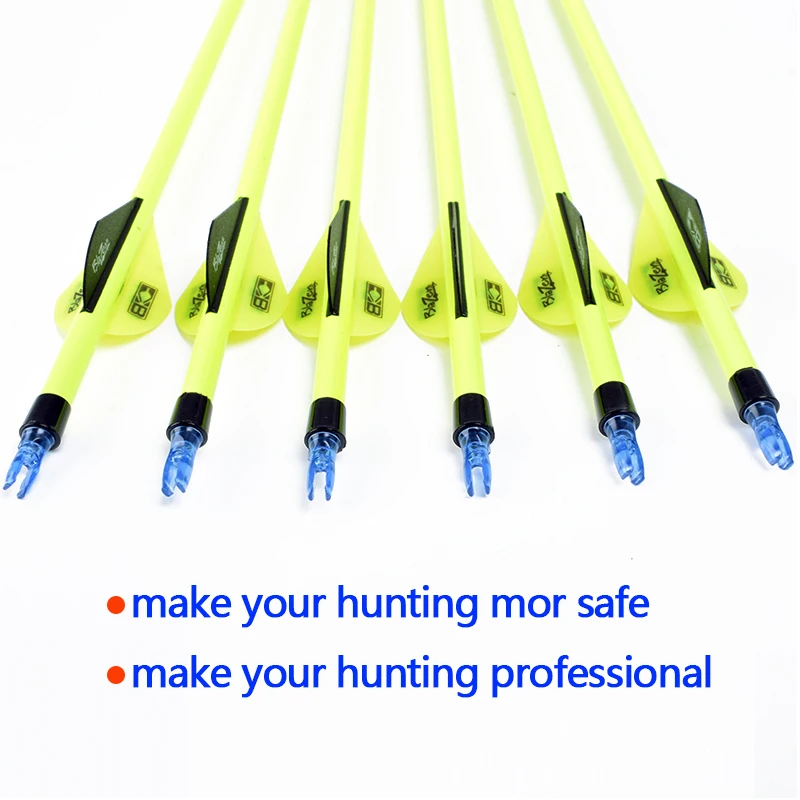 Hunting-Shooting-12PCS-Yellow-Carbon-Arrow-Replaceable-Arrow-30-Inches-Yellow-Black-Feather-For-Recurve-composite (1)