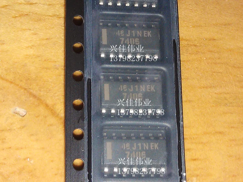 10 шт. SN7406DR 7406 SOP14 новый оригинальный подлинный шестигранный перевернутый