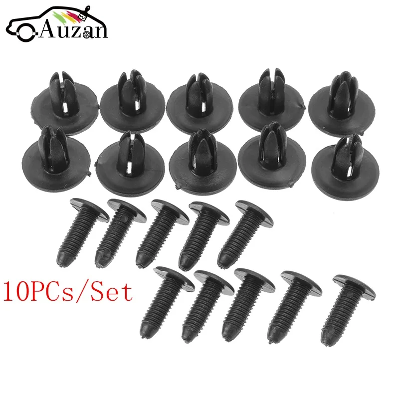 10 PcsBlack Пластик винтовой крепеж заклепки зажимы для Mazda 323 626 329 MX-6 9926-50-625 Toyota 4runner MR2