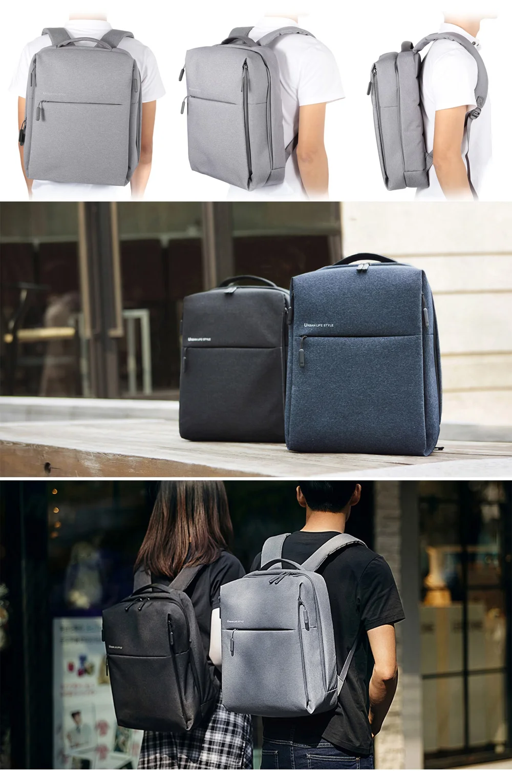 Xiaomi 14 дюймов 20L городской стиль полиэстер рюкзак для отдыха спортивная сумка Водонепроницаемый Путешествия Спорт Туризм Повседневный стиль