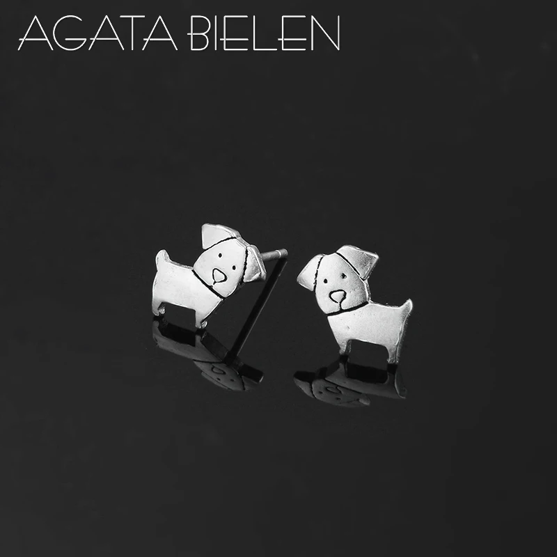 

Hot sale 925 Sterling Silver Lovely Dog Shape DIY fashion trend fine women Stud Earrings luxury party Jewelry