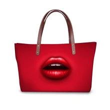 2018 Women Casual Handbags Fashion Tote Bag 3D Sexy Lips Woman Shoulder Messenger Bag Travel Corss-body Bolsas Mujer