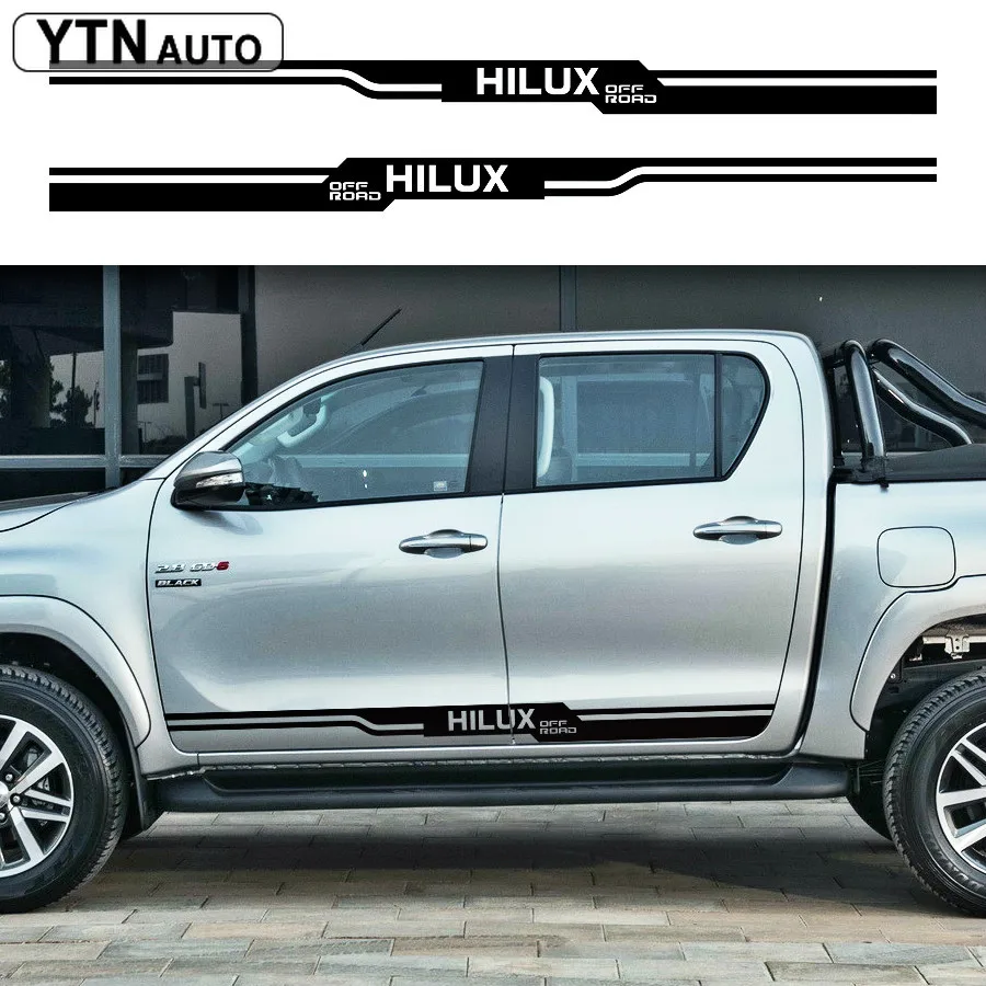 Автомобильные наклейки подходящие для TOYOTA HILUX VIGO REVO пикап боковая дверь задний