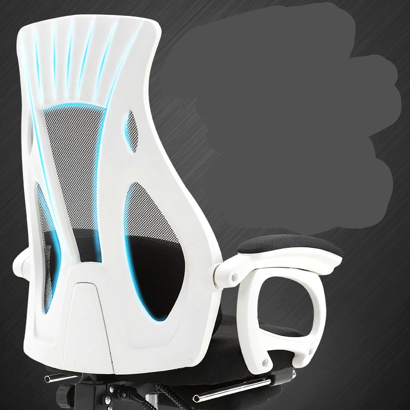 Household Computer Chair Multifunction Lift Swivel Massage Chair Lying Healthy Office Boss Chair with Footrest Mesh Seat
