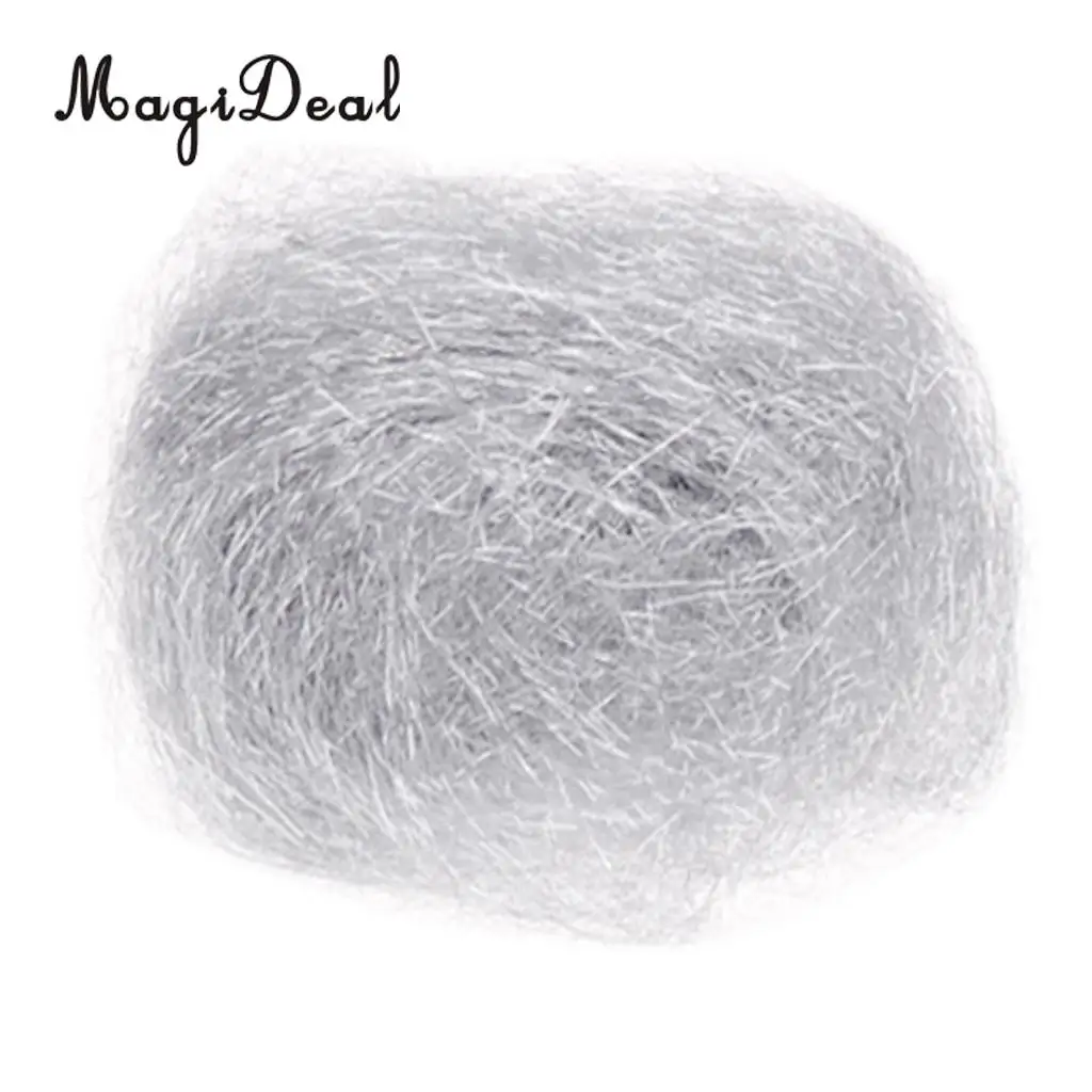  4pcs Ultra Fine Ice Dubbing Hareline Ice Dub Dispenser Fishing Thread Fly Tying Materials Silver