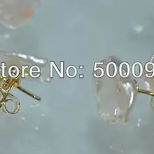 10 пар 10-12 мм Кеши жемчуг серьги-шпильки 925 серебро с золотым покрытием