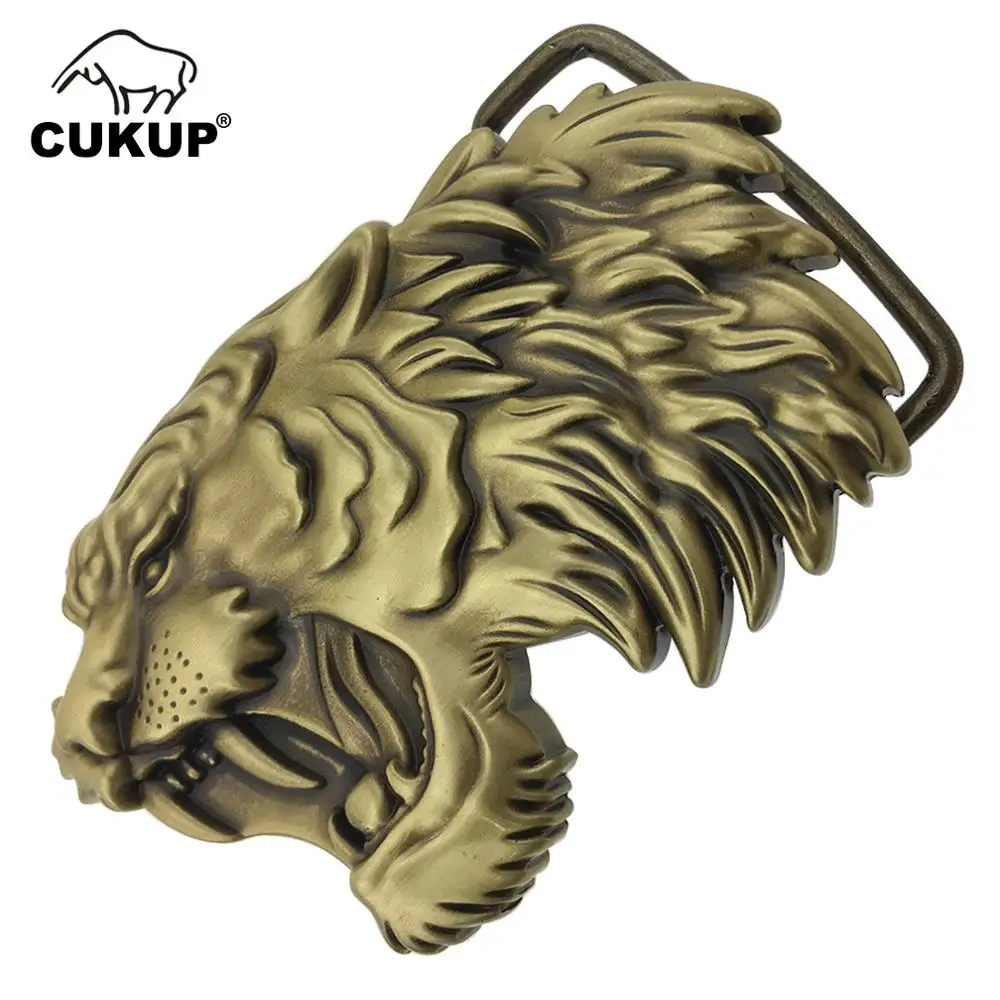 CUKUP 2018 DIY 3D голова льва латунные пряжки ремня в китайском стиле Новый дизайнерский