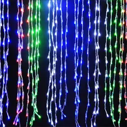 3 м х 3 м 300 светодиодный Шторы свет открытый Сказочный фон Шторы струнные гирлянды с контроллер 8 режимов на Рождество Свадьба D