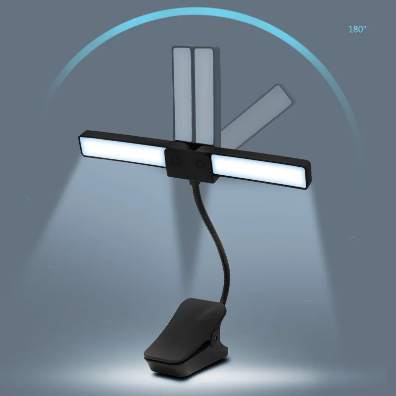 

Table Lamp Rechargeable Foldable LED Eye-care Light with Clip for Reading Student QJS Shop