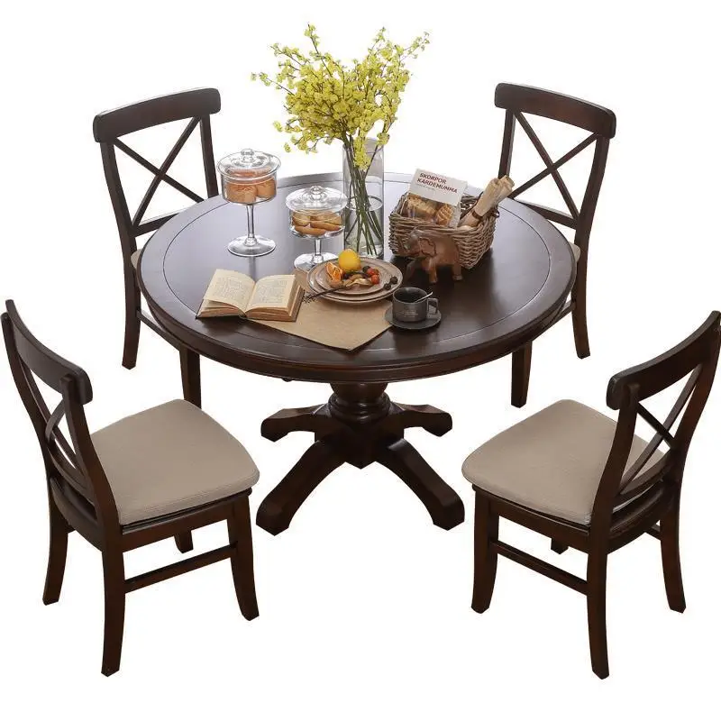 Set Pliante Redonda Dinning Eet Tafel A Manger Moderne Retro Wooden Round De Jantar Mesa Comedor Desk Bureau Dining Table