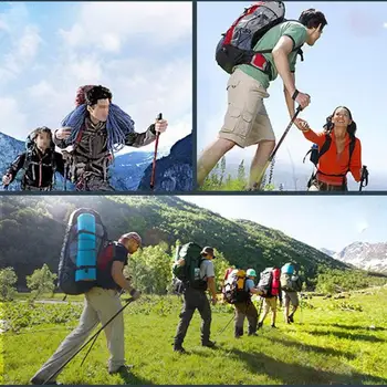 

Walking Stick Folding Anti Shock Adjustable Telescopic Canes Stick Trekking Poles Hiking Stick 4 Section For Outdoor Hiking Camp