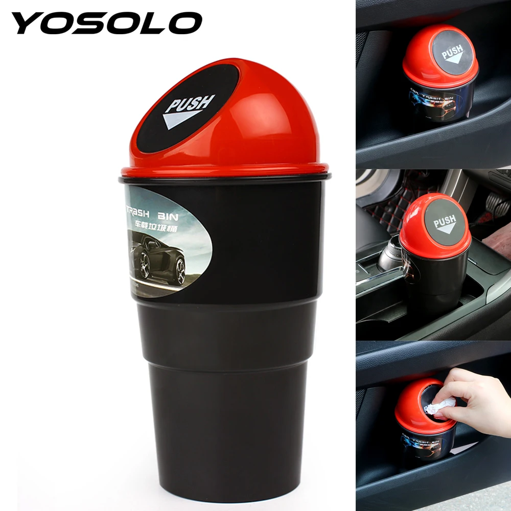 YOSOLO Rubbish Collector Car Trash Bin Convenient Trash Rubbish Bin Portable Dust Storage Holder Car garbage Can Car Styling YOSOLO Rubbish Collector Car Trash Bin Convenient Trash Rubbish Bin Portable Dust Storage Holder Car garbage Can Car Styling
