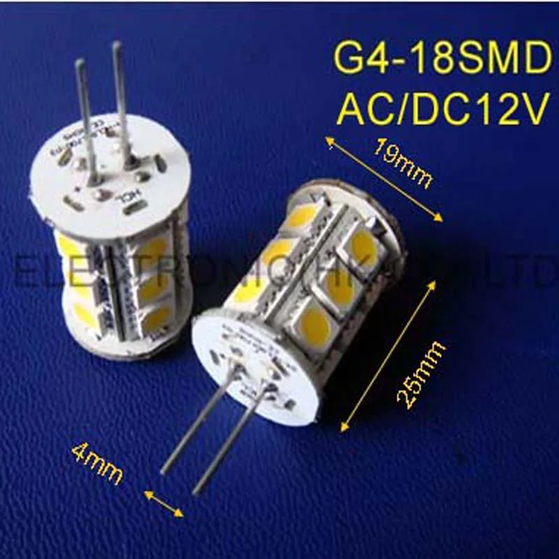 18smd 5050 AC/DC12V GY6.35 светодиодные фонари, 5 шт. в партии