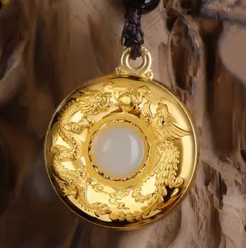 

3D gold inlay and Tian Yu Longfeng Chengxiang pendantH11#